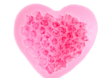 BakeGuru® Flower Delicate Floral Heart Silicone Soap Mould