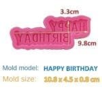 BakeGuru® Happy Birthday Fondant Silicone Mould