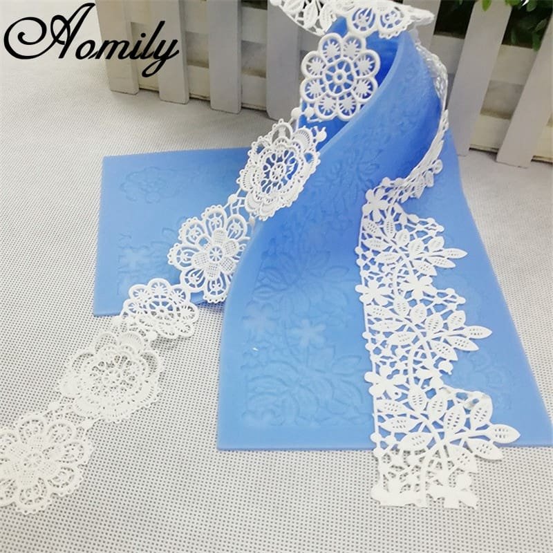 Flower Design Silicone Cake Mat Fondant Cake Decorating Moulds | Cake Flower Decor Mold Sugar Mat DIY Embossing Pad | BSI 534