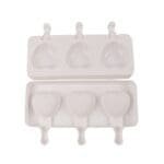 BSI 529 43 Cavity Heart Shaped Silicone Popsicle Molds, BPA Free Homemade Ice Cream Bar Mold Ice Pop Molds | BSI 529