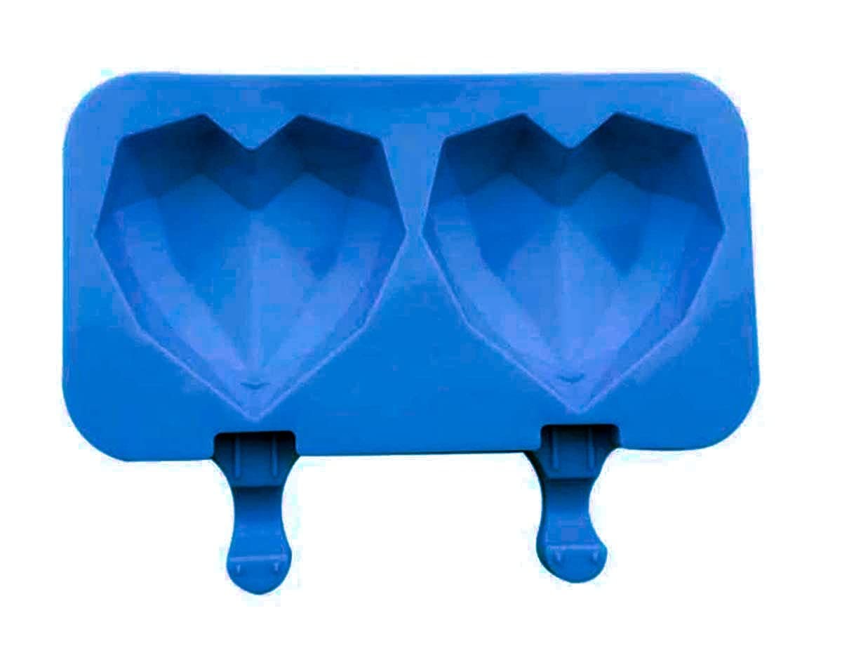 2 Cavities Heart Shape Silicone Popsicle Molds, BPA Free Homemade