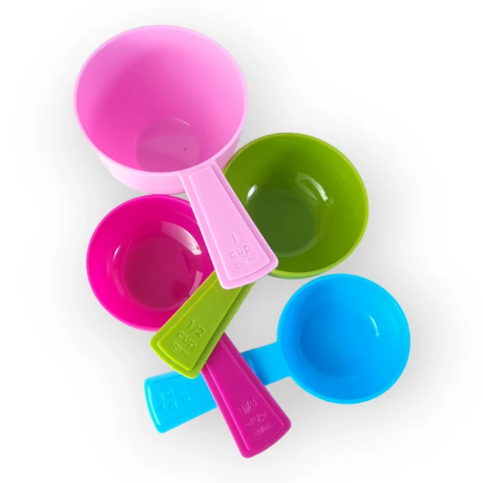 Multicoloured 4PCS Measuring Cups Spoons