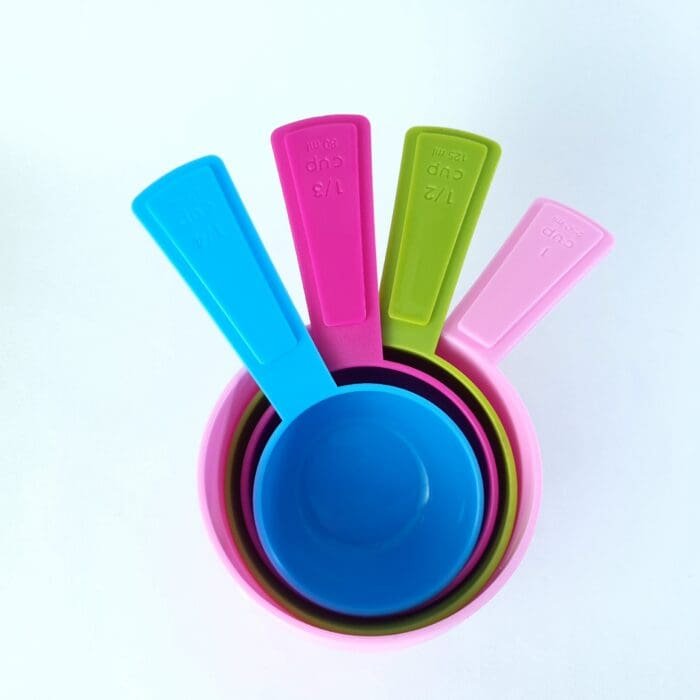 Multicoloured 4PCS Measuring Cups Spoons