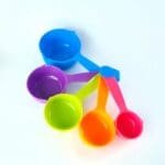 Rainbow Colors 5PCS Measuring Cups Spoons Space Saving Design Colorful Kitchen Tool Cooking Baking Measurement Set Bakeware Rainbow Compact Food | BSI 09