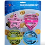 4 Different Shapes Cookie Cutters Set in 3 Sizes with Handle 4MM Thickness Heavy Duty Food-Grade Stainless Steel, Coated with Soft PVC for Protection | BSI 20