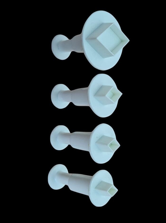 BSI 285 (1)Cake Decor Set of 3Pcs Four Petals Flower Shape Plunger Cutter Fondant Tools Set | BSI 296