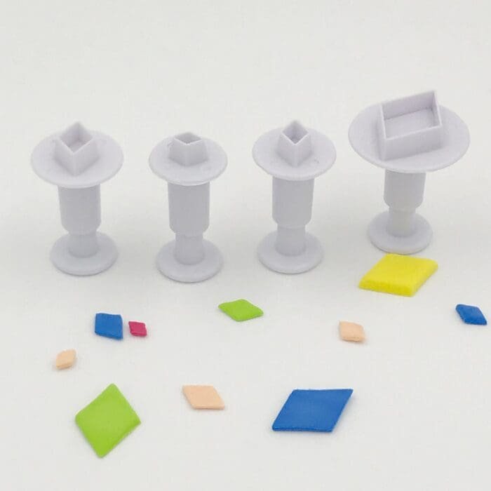 BSI 285 (3)Cake Decor Set of 3Pcs Four Petals Flower Shape Plunger Cutter Fondant Tools Set | BSI 296