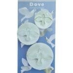 BSI 295 (1)Cake Decor Set of 3Pcs Dove Shape Plunger Cutter Fondant Tools Set | BSI 295