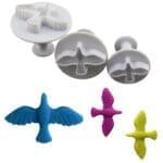 BSI 295 (3)Cake Decor Set of 3Pcs Dove Shape Plunger Cutter Fondant Tools Set | BSI 295