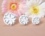 BSI 298 (4)Cake Decor Set Of 3Pcs Five Petals Flower Shape Plunger Cutter Set | BSI 298