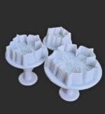 BSI 299 (4)Cake Decor Set Of 3Pcs Five Petals Flower Shape Plunger Cutter Set | BSI 299