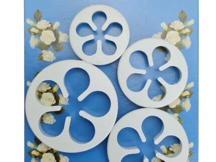 Cake Decor Set Of 4Pcs Five Petals Flower Shape Plunger Cutter Fondant Tools Set | BSI 311