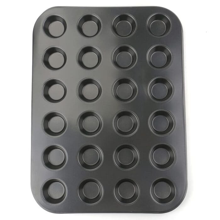 BakeGuru® 24cup cakes Carbon Non-Stick Molds/Tins/Pans/Trays for both Oven and Cooker | BSI 43