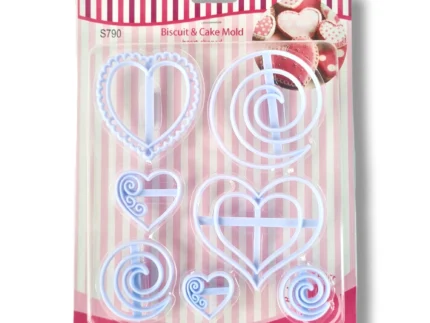 BakeGuru Cake Decor Heart Shape Plastic Fondant Cookie Cutters | BSI 447