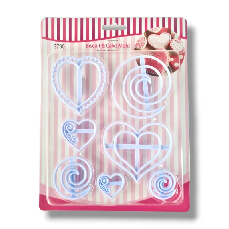 BakeGuru Cake Decor Heart Shape Plastic Fondant Cookie Cutters | BSI 447