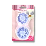 BakeGuru Cake Decor 2Pcs Flower Plastic Fondant Cookie Cutters | BSI 458