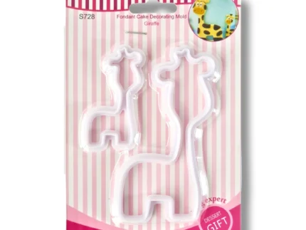 BakeGuru Cake Decor 2Pcs Giraffe Shape Plastic Fondant Cookie Cutters | BSI 468