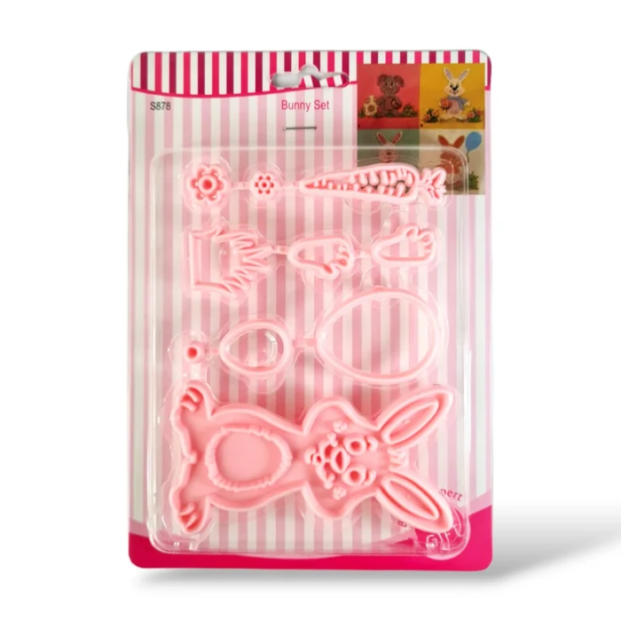BakeGuru Cake Decor Bunny Set Plastic Fondant Cookie Cutters | BSI 497