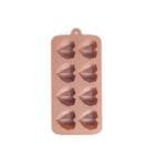 BSI 524 2Food Grade Silicone Heart Shape 8 Cavity Reusable Chocolate Mould | Fondant Chocolate Resin Clay Candle Mould | BSI 524