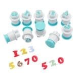 Cake Decor 10 Pieces Easy Mini Number Plunger Cutter Set | BSI 650