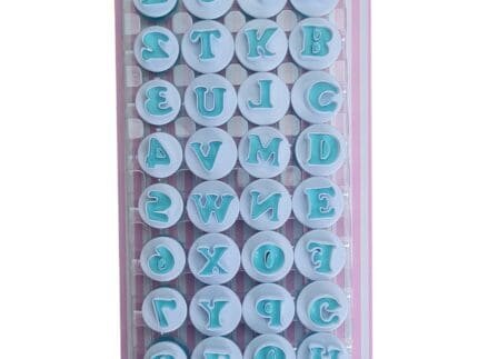 Cake Decor 36 Pieces Easy Mini Uppercase Alphabet Fondant Letters and Numbers Plunger Cutter Set | BSI 652