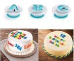 Cake Decor 36 Pieces Easy Mini Uppercase Alphabet Fondant Letters and Numbers Plunger Cutter Set | BSI 652