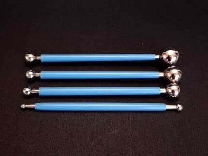 4Pcs Metal Ball Baking Fondant Cake Tools Stainless Steel 8 Head Pen for Sugar Flower | NLS1060