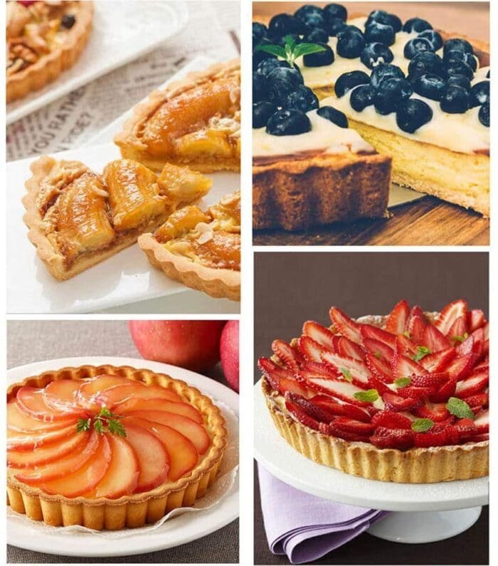 Pie Dish Tart Baking Pan with Non-Stick Removable Loose Bottom 13cm Diameter (Small) | BSI 58