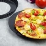 Pie Dish Tart Baking Pan with Non-Stick Removable Loose Bottom 20cm Diameter (Medium) | BSI 59