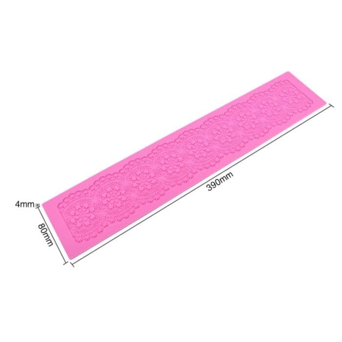 Silicone Cake Mat Fondant Cake Decorating Molds | Cake Brim Border Flower Decor Mold Sugar Lace Baking Mat DIY Embossing Pad | BSI 513