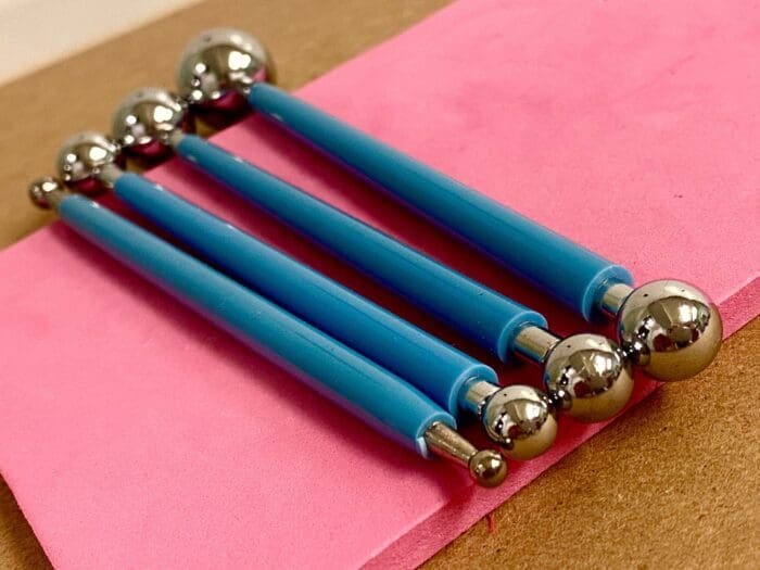 4Pcs Metal Ball Baking Fondant Cake Tools Stainless Steel 8 Head Pen for Sugar Flower | NLS1060