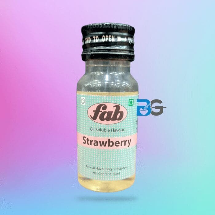 Fab Essence Strawberry Flavor for Ice Cream| sweet | Cake |Cookie |Cupcake |Dessert Icing |baking Brownies | juice |Pudding |Frosting Tea – 30ML | BSI-1023