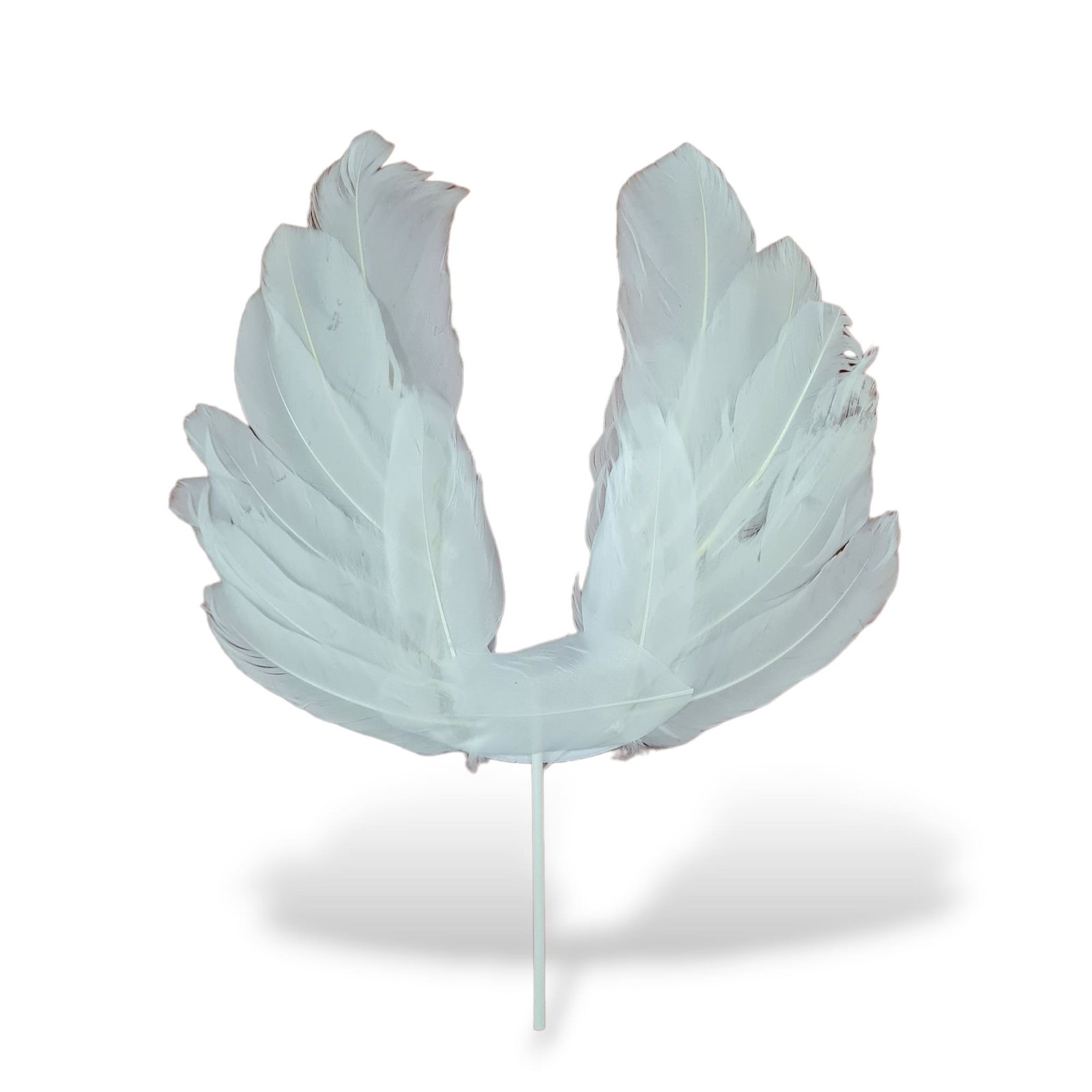 1pc White Ostrich Feather Cake Topper, Cake Decoration Insert, DIY Cake  Decoration Accessories