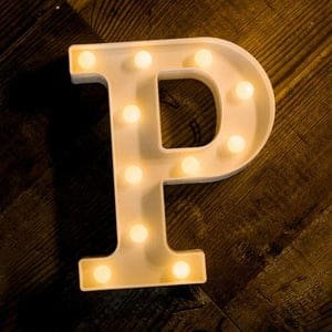 Led Light Alphabet [P] | BSI P