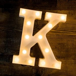 Led Light Alphabet [K] | BSI K