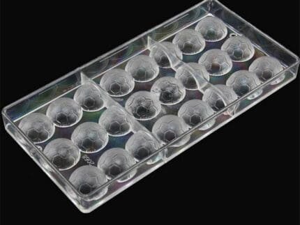 24 Cavity Plastic Chocolate Mould football shape Polycarbonate Chocolate Mould Baking Pastry Cake Decoration Bakery Tools | BSI 257