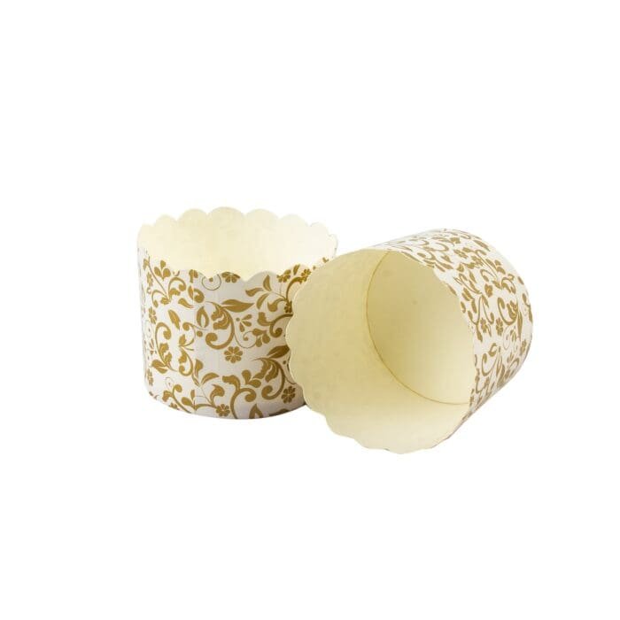 FLOWER EDGE CUPS 50*45 (50PCS) - CREAM | Pack of 50 | SHAGUN 71