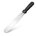 8 Inch Straight Slice Palette Knife | Icing Stainless Steel Spatula with Black Handle | BSI 142