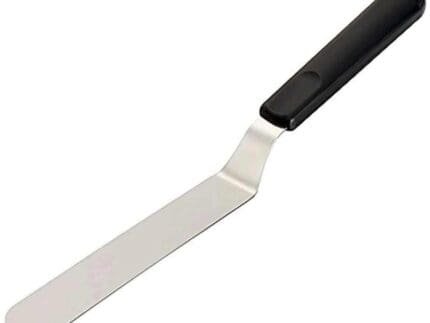 6 Inch Bend Slice Palette Knife | Icing Stainless Steel Spatula with Black Handle | BSI 144