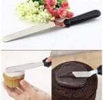 6 Inch Bend Slice Palette Knife | Icing Stainless Steel Spatula with Black Handle | BSI 144