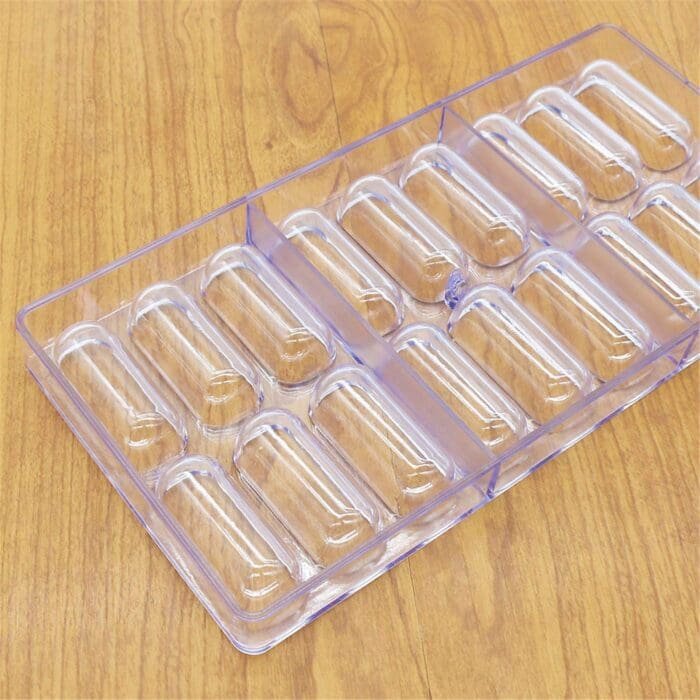 18 Cavity Plastic Chocolate Mould Hollow Oval Shape Polycarbonate Chocolate Mould Baking Pastry Cake Decoration Bakery Tools | BSI 261