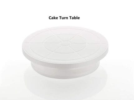 BakeGuru® 28cm Cake Turntable Revolving Decorating Stand | Plastic White| 360 Degree Smooth Turn 12 Inch | BSI 51A