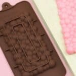Silicone - Bubble Chocolate Bar Mold | Non-Stick Reusable, Kitchen Rubber Tray for Ice, Crayons, Fat Bombs, and Soap, Gummy Molds, Dishwasher Safe Silicone | BSI 638