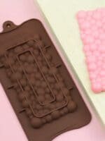 Silicone - Bubble Chocolate Bar Mold | Non-Stick Reusable, Kitchen Rubber Tray for Ice, Crayons, Fat Bombs, and Soap, Gummy Molds, Dishwasher Safe Silicone | BSI 638