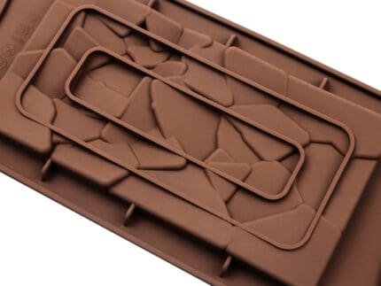 Silicone - Hard Crack Chocolate Bar Mold | Non-Stick Reusable, Kitchen Rubber Tray for Ice, Crayons, Fat Bombs, and Soap, Gummy Molds, Dishwasher Safe Silicone | BSI 639