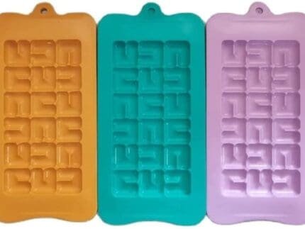 Silicone - Puzzle Chocolate Molds | Non-Stick Reusable, Kitchen Rubber Tray for Ice, Crayons, Fat Bombs, and Soap, Gummy Molds, Dishwasher Safe Silicone | BSI 642