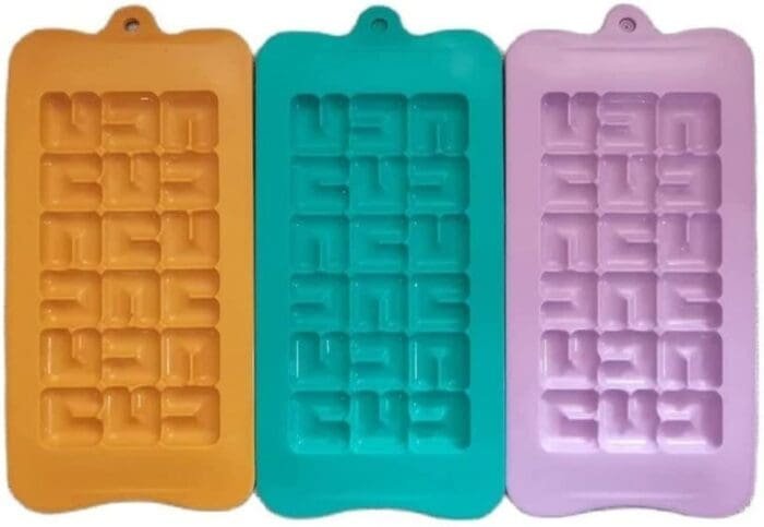 Silicone - Puzzle Chocolate Molds | Non-Stick Reusable, Kitchen Rubber Tray for Ice, Crayons, Fat Bombs, and Soap, Gummy Molds, Dishwasher Safe Silicone | BSI 642