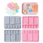 Silicone - 9*1 Chocolate Bar Molds | Non-Stick Reusable, Kitchen Rubber Tray for Ice, Crayons, Fat Bombs, and Soap, Gummy Molds, Dishwasher Safe Silicone | BSI 645