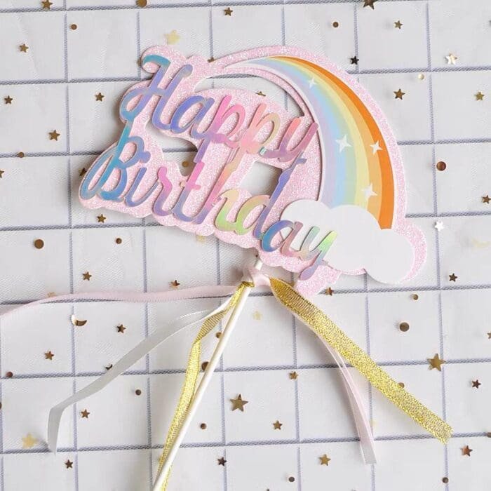 Rainbow Cake Topper | bsi 757