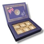 6 Cavity 2*3 | Elegant Navy Blue Boxes , Chocolates Packaging Boxes, Surprise Gift Box, Cookies Storage, Birthday Gift Hamper [pack of 10]